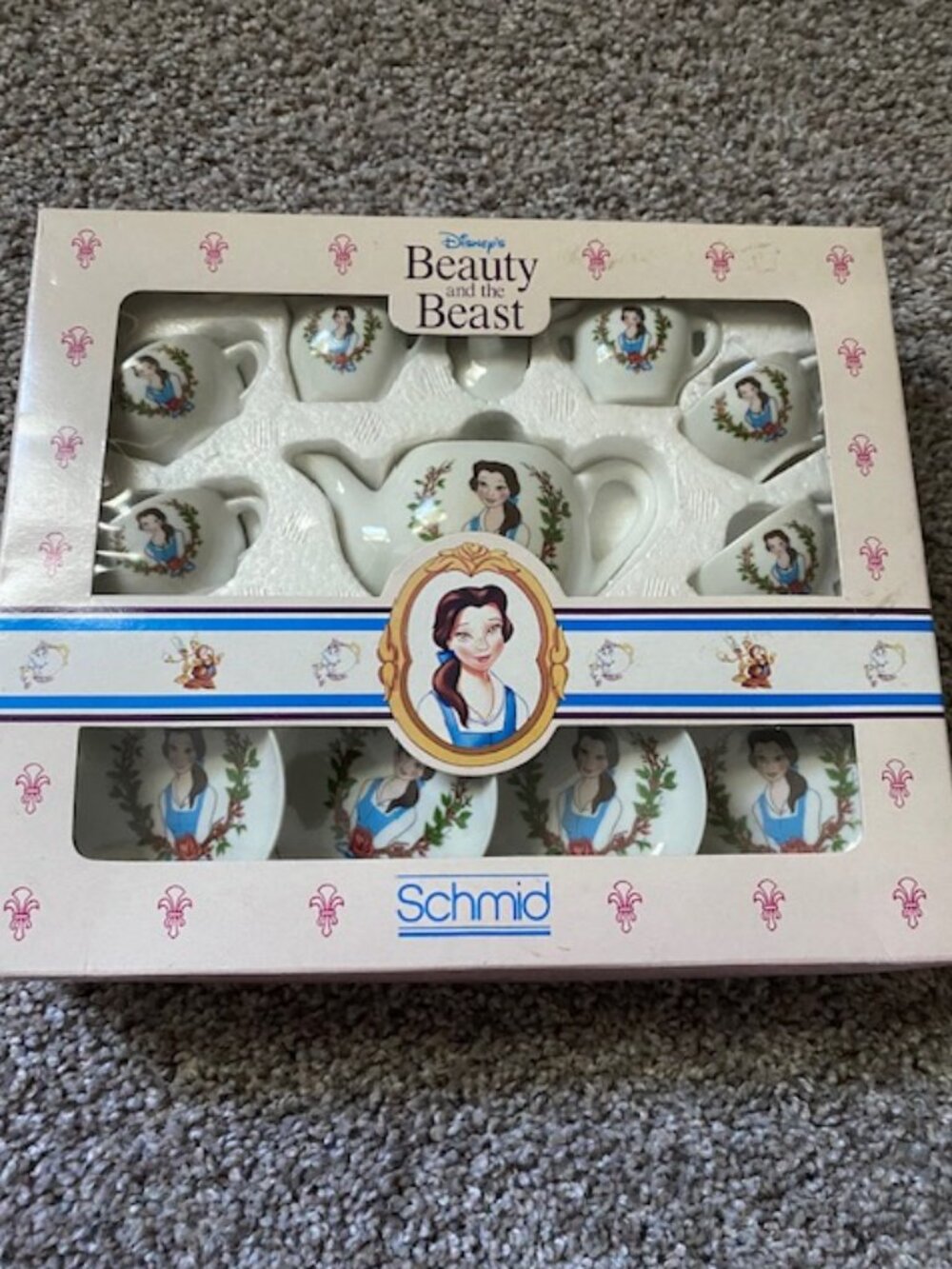 Vintage New Schmid Disney's Beauty and the Beast Tea Set